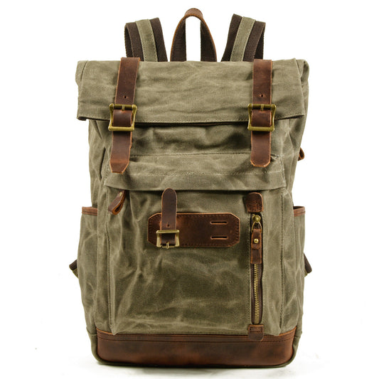 Rustic Backpack BRAMSTONE 20L – Waxed Canvas Rucksack Vintage