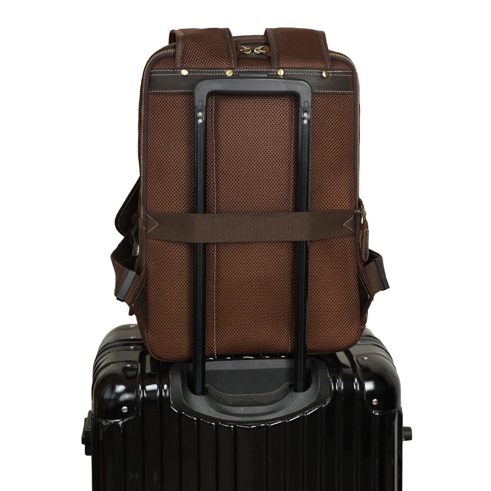 Crazy Horse Leder Rucksack 17L Montaro – Vintage Backpack aus Echtleder