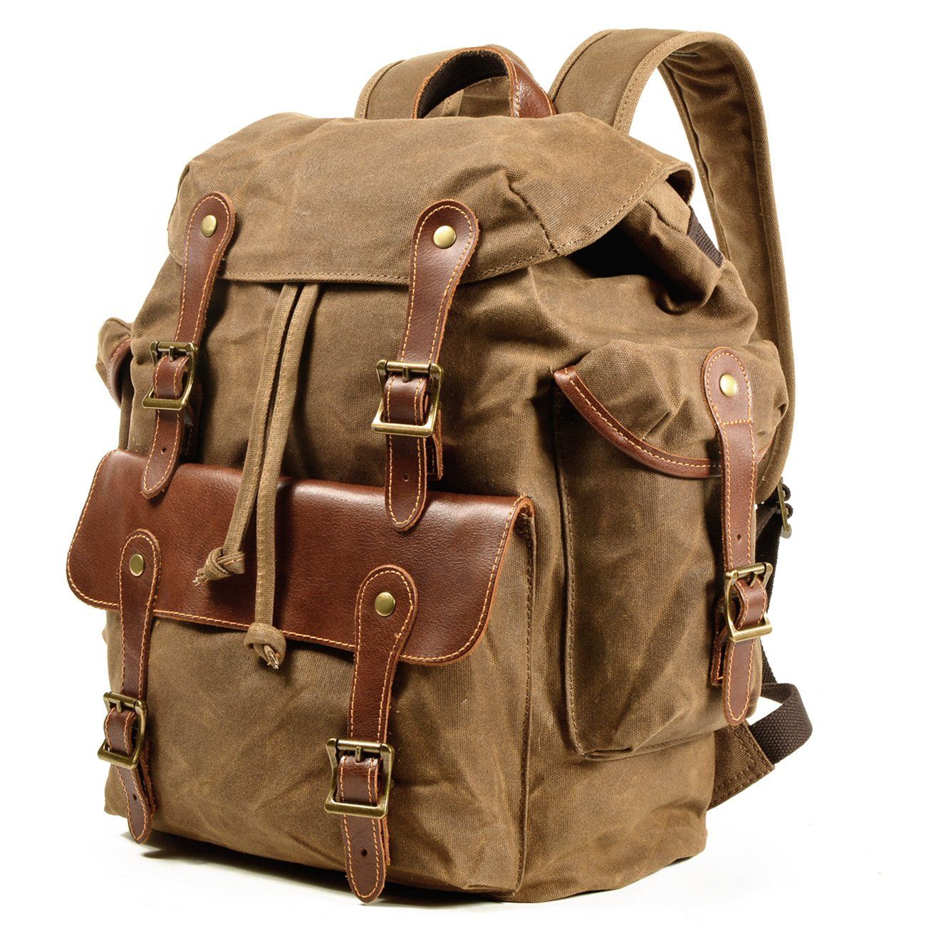 Vintage Canvas Rucksack für Damen & Herren – 30L Wanderrucksack