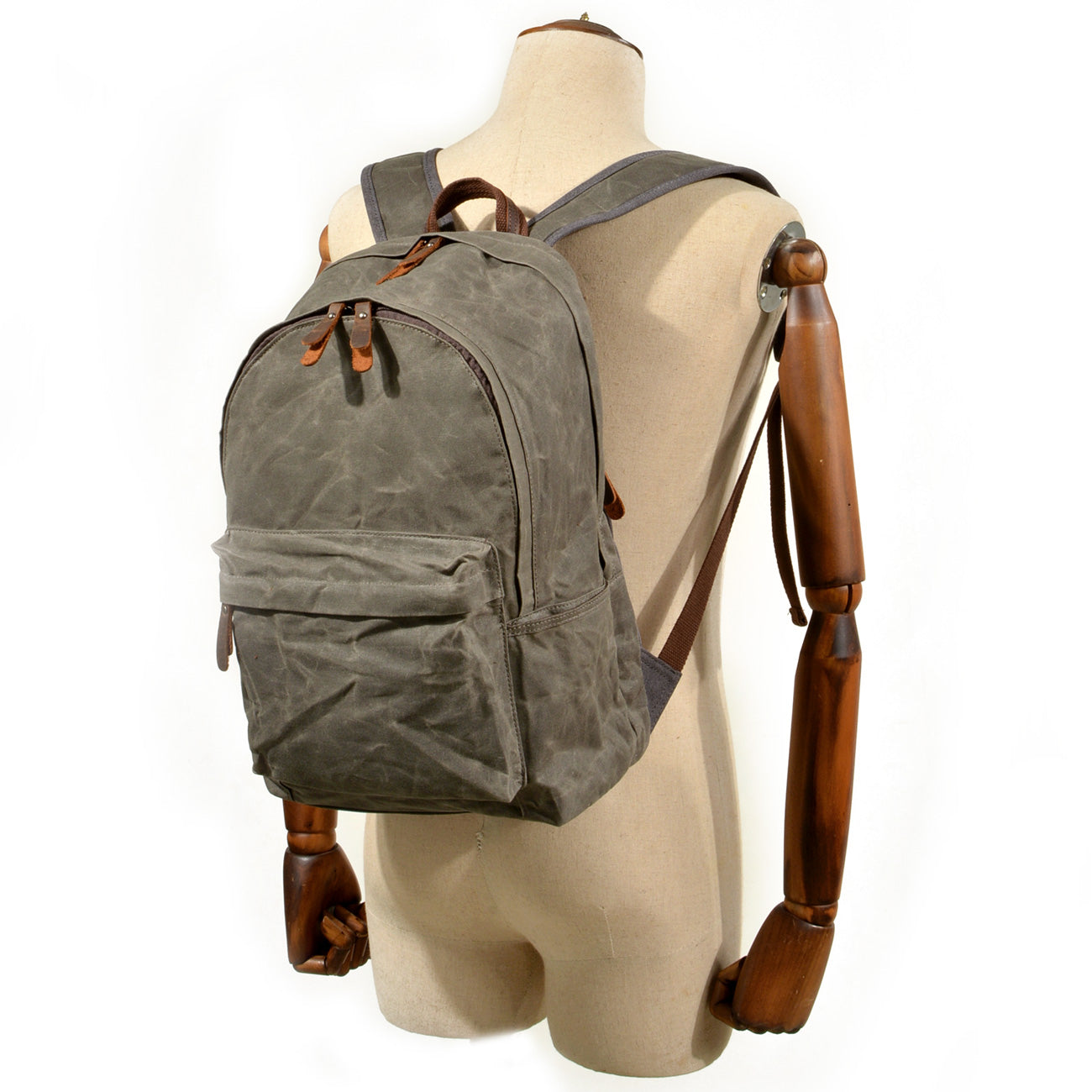 Buchtasche – Vintage Rucksack aus Canvas & Leder für Alltag & Reise