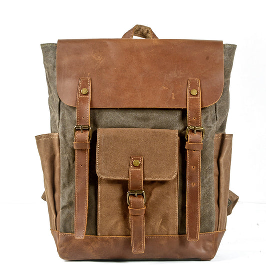 Retro Rucksack Schweden – Vintage Canvas Rucksack mit Laptopfach 18L