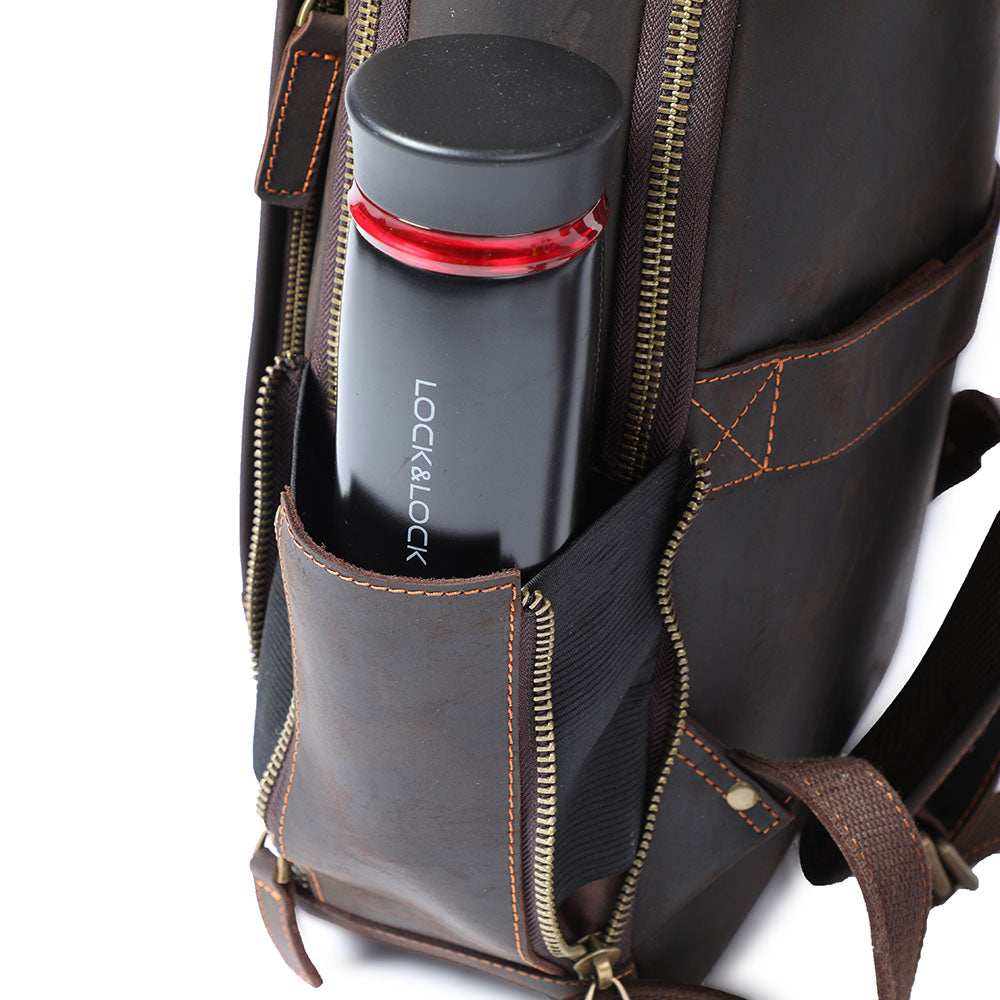 Leder-Laptop-Rucksack im Vintage-Stil – Robust & Elegant