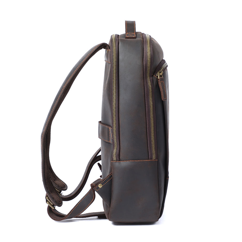 Leder-Laptop-Rucksack im Vintage-Stil – Robust & Elegant