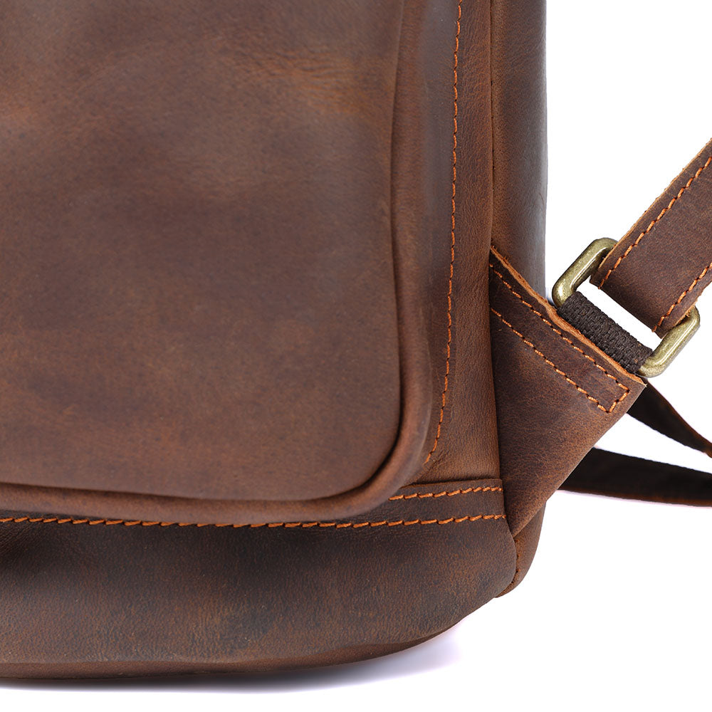 Echter Leder-Laptop-Rucksack – Vintage-Rucksack für Beruf und Reise