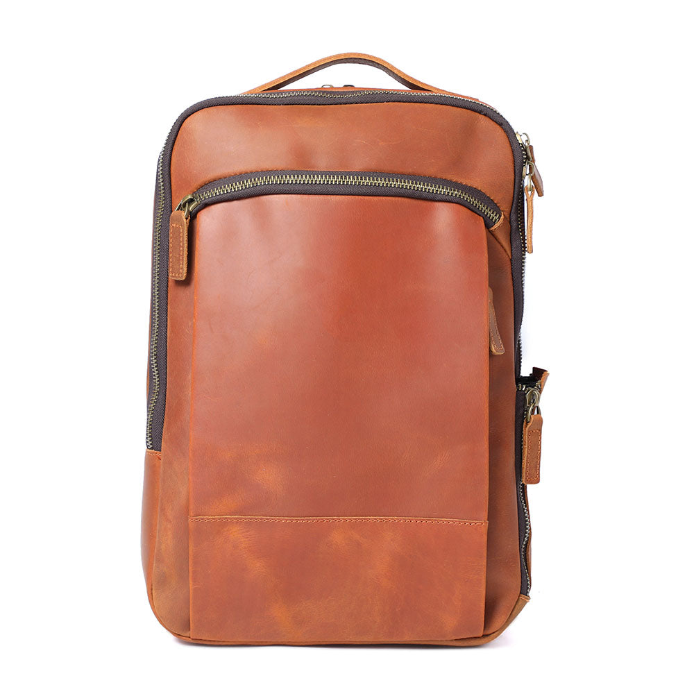 Leder-Laptop-Rucksack im Vintage-Stil – Robust & Elegant