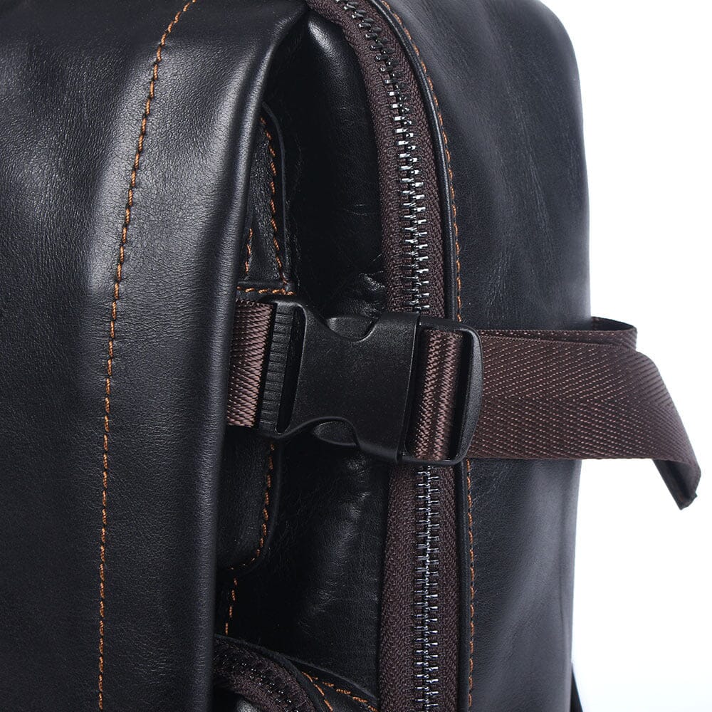 Schwarzer Lederrucksack Herren – Stylisch, langlebig & komfortabel