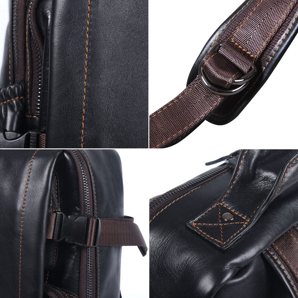 Schwarzer Lederrucksack Herren – Stylisch, langlebig & komfortabel
