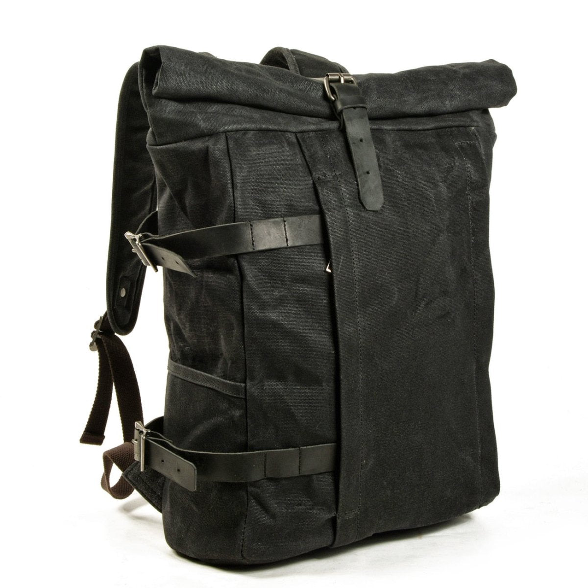 Vintage Rucksack Herren – Canvas Rucksack mit Lederdetails
