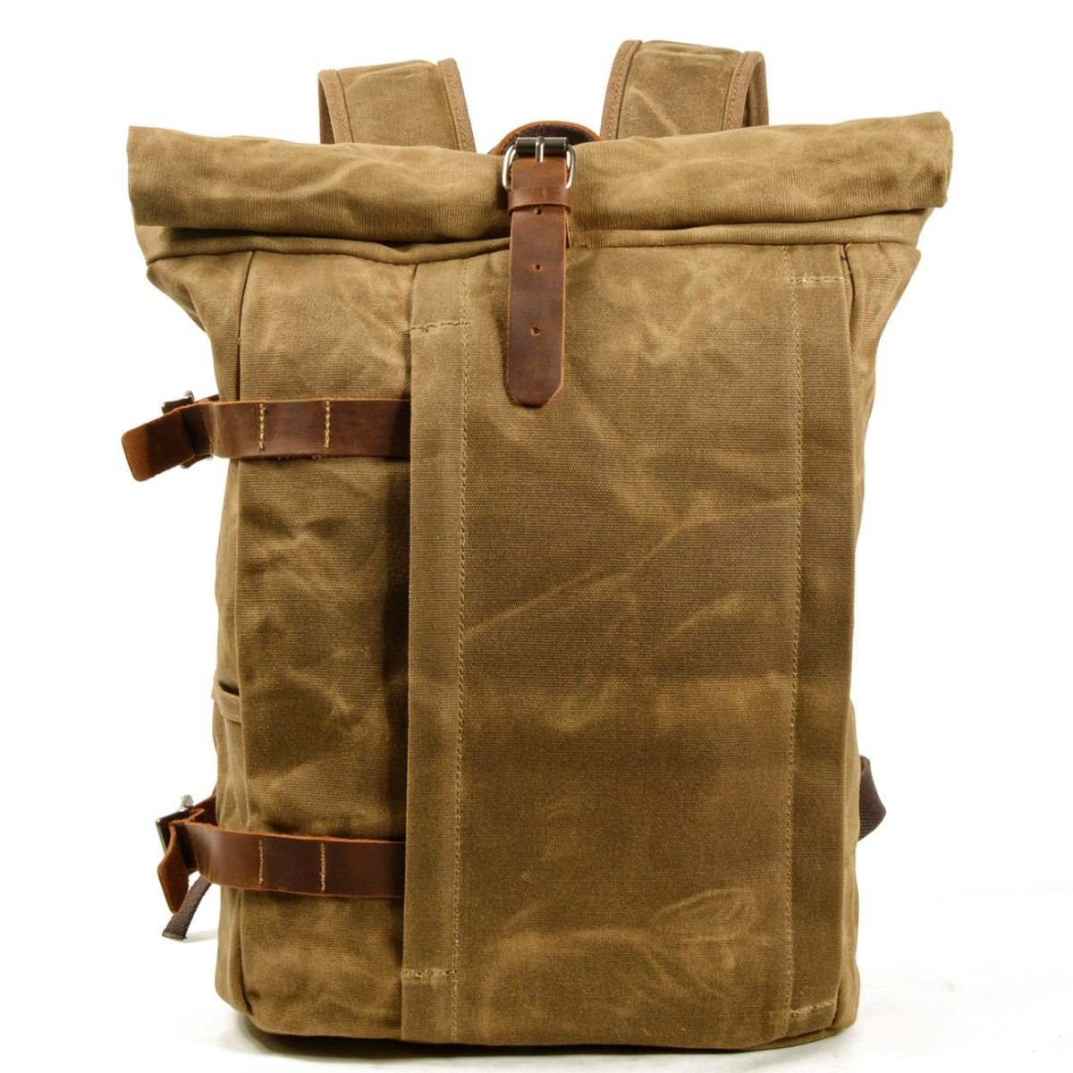 Vintage Rucksack Herren – Canvas Rucksack mit Lederdetails 20L