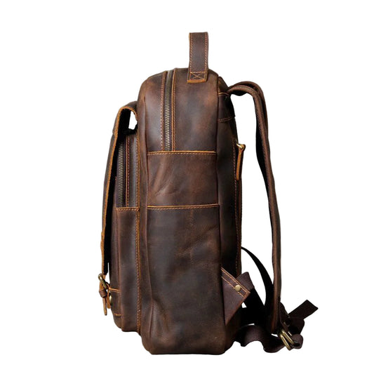 Leder Herren-Rucksack Moritz – Vintage-Rucksack in Hellbraun 15L