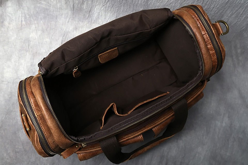 Weekender Leder – Vintage Reisetasche aus Rindsleder für Herren