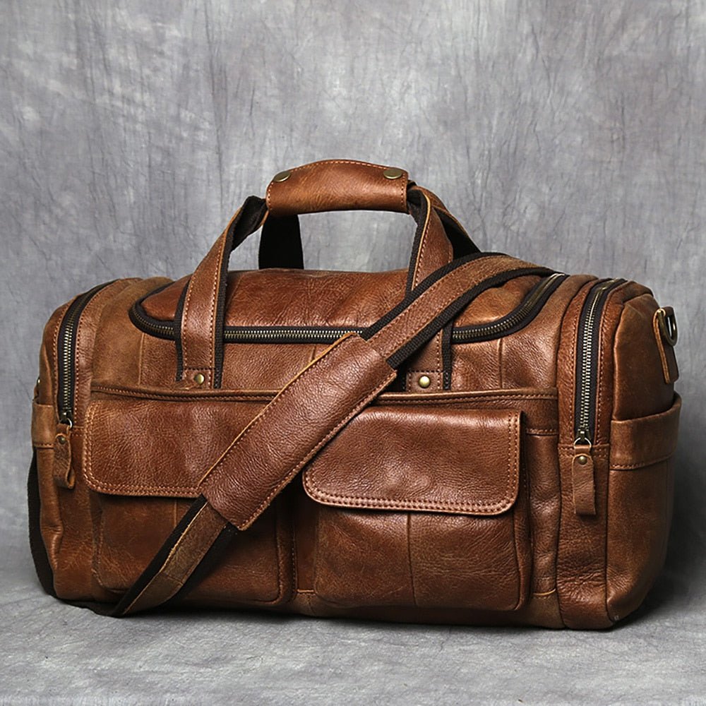 Weekender Leder – Vintage Reisetasche aus Rindsleder für Herren