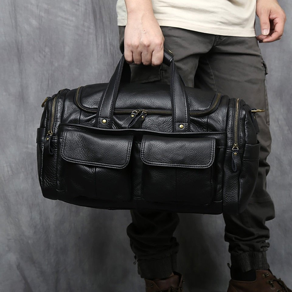 Weekender Leder – Vintage Reisetasche aus Rindsleder für Herren