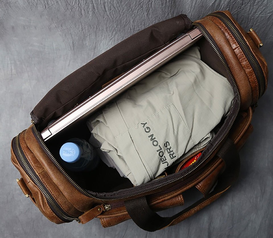 Weekender Leder – Vintage Reisetasche aus Rindsleder für Herren