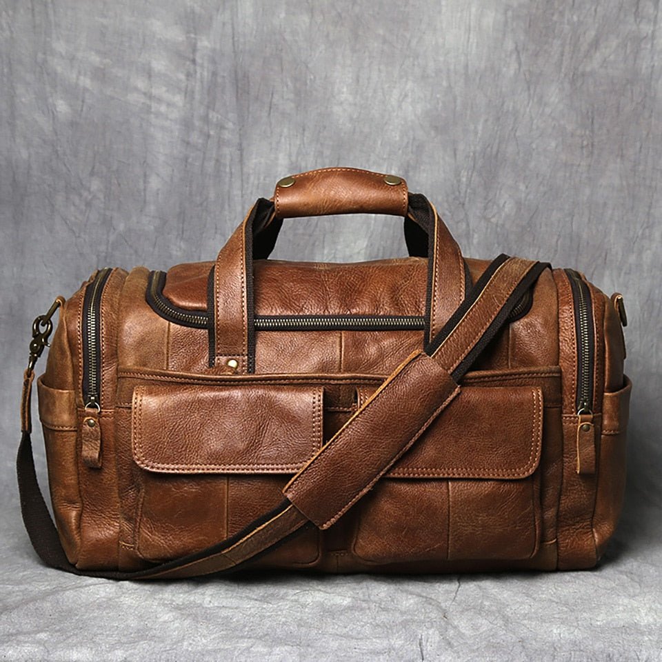 Weekender Leder – Vintage Reisetasche aus Rindsleder für Herren