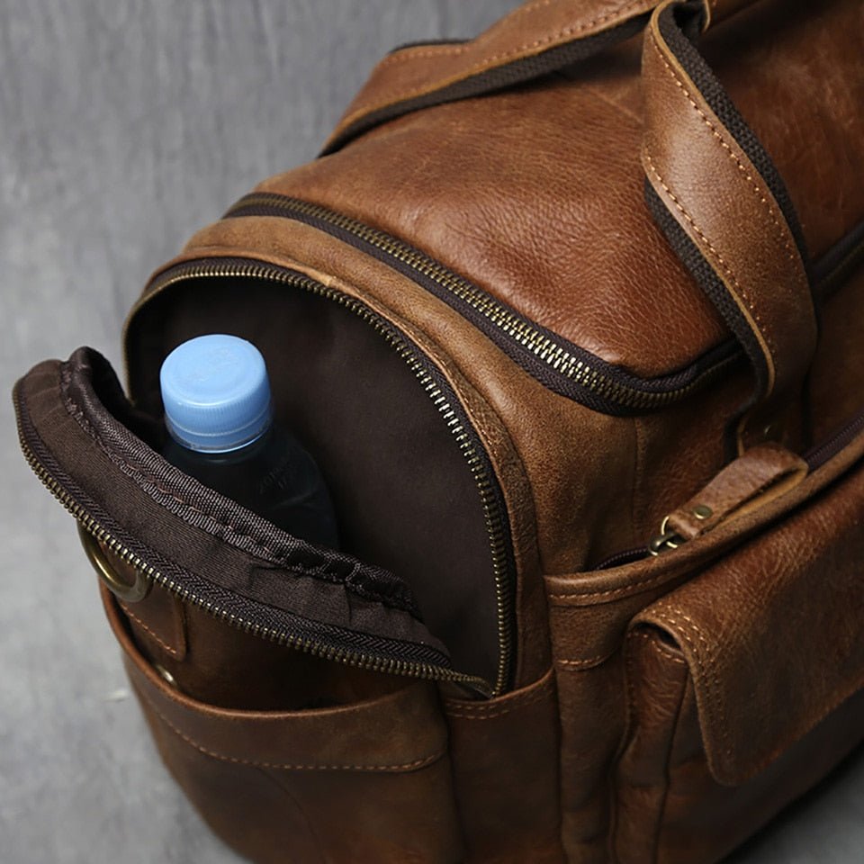 Weekender Leder – Vintage Reisetasche aus Rindsleder für Herren