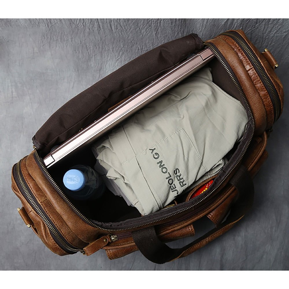 Weekender Leder – Vintage Reisetasche aus Rindsleder für Herren