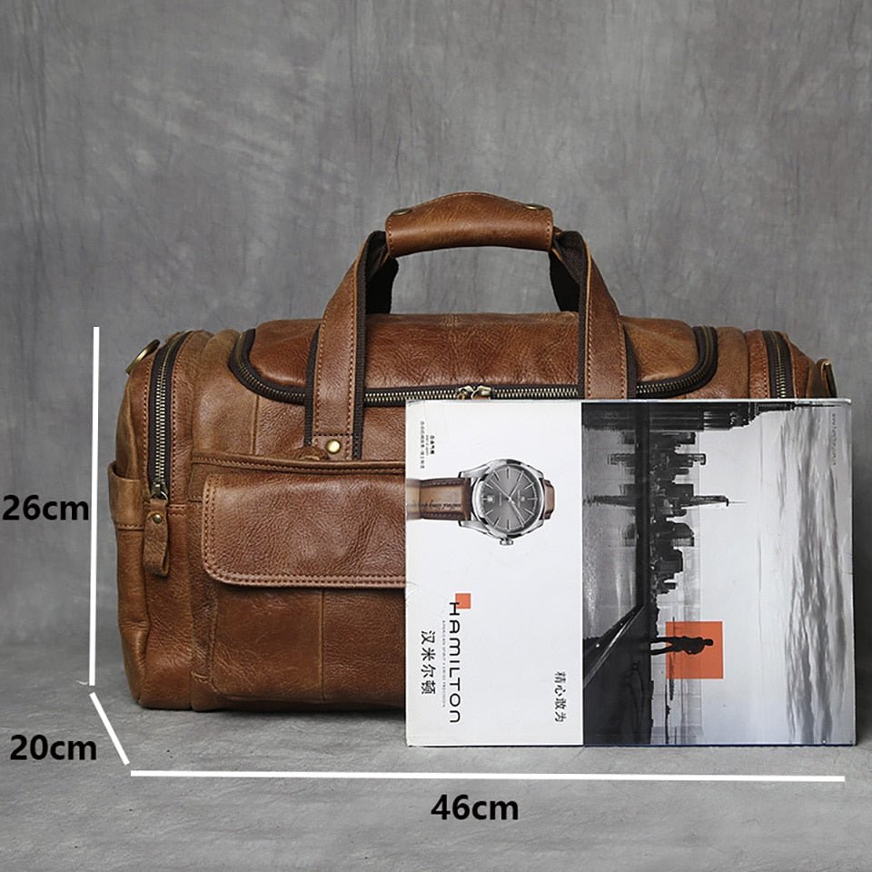 Weekender Leder – Vintage Reisetasche aus Rindsleder für Herren