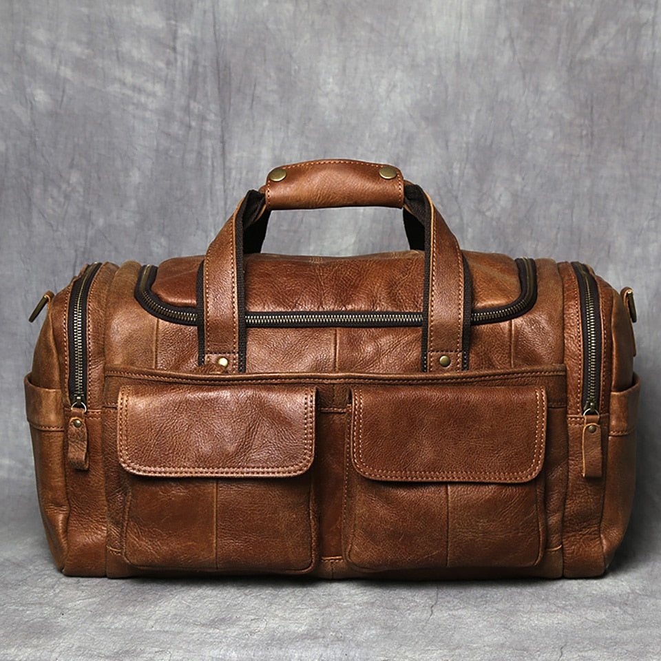 Weekender Leder – Vintage Reisetasche aus Rindsleder für Herren