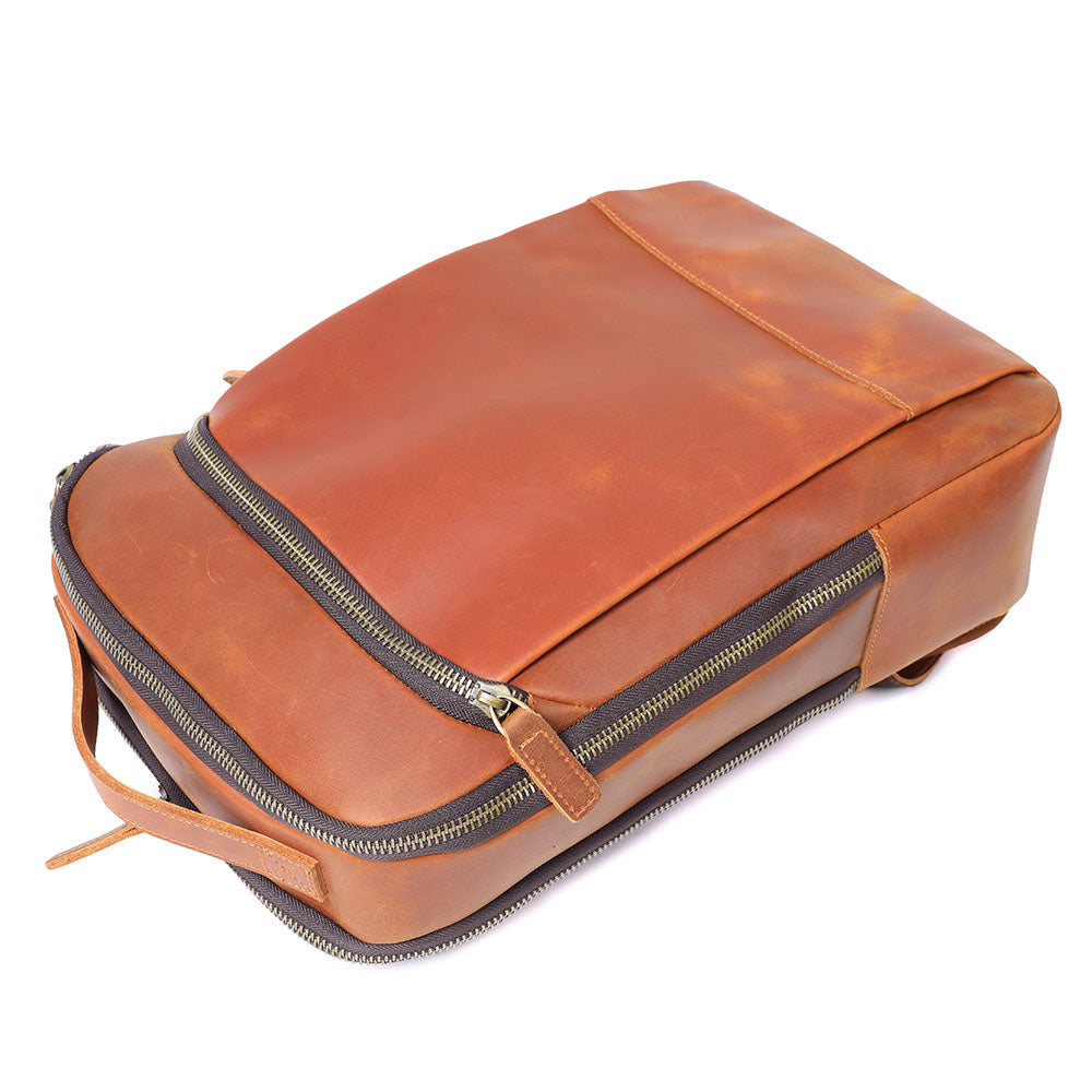 Leder-Laptop-Rucksack im Vintage-Stil – Robust & Elegant