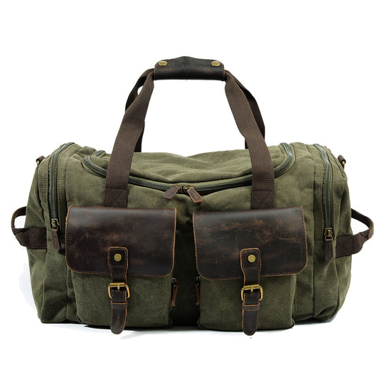 Wochenendtasche Herren – Vintage Reisetasche aus Canvas & Leder 36.5L