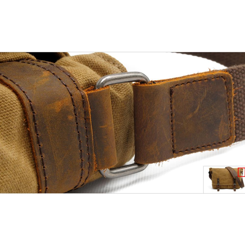 Vintage-Messenger aus gewachstem Canvas & Leder 12.5L, Magnetverschluss, gepolstertes Fach & smarte Fächer – leicht, robust, ideal für Alltag & Reisen.