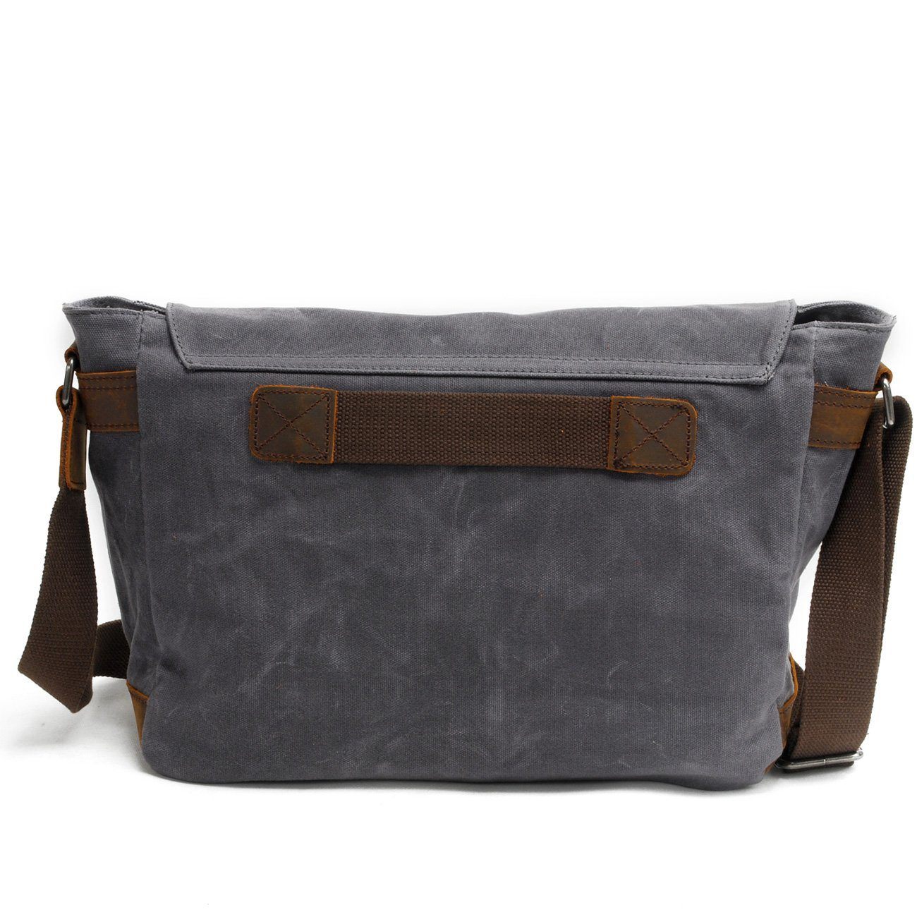 Vintage-Messenger aus gewachstem Canvas & Leder 12.5L, Magnetverschluss, gepolstertes Fach & smarte Fächer – leicht, robust, ideal für Alltag & Reisen.