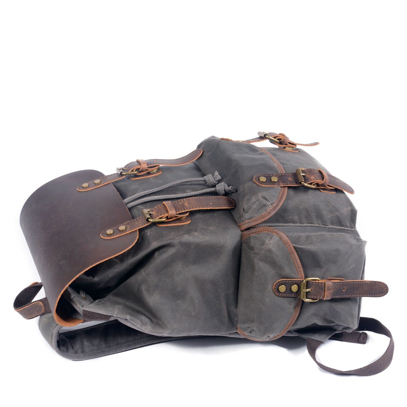 Vintage Rucksack Herren aus Canvas & Leder – Retro & Robust