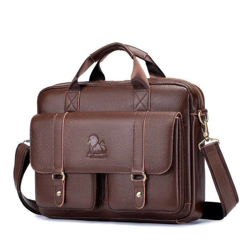 Aktentasche Herren Leder – Laptop & Busi – Braun