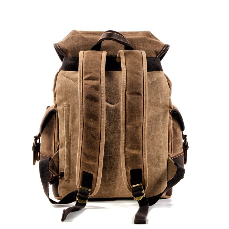 Vintage Rucksack Herren – Canvas Rucksack mit Lederdetails
