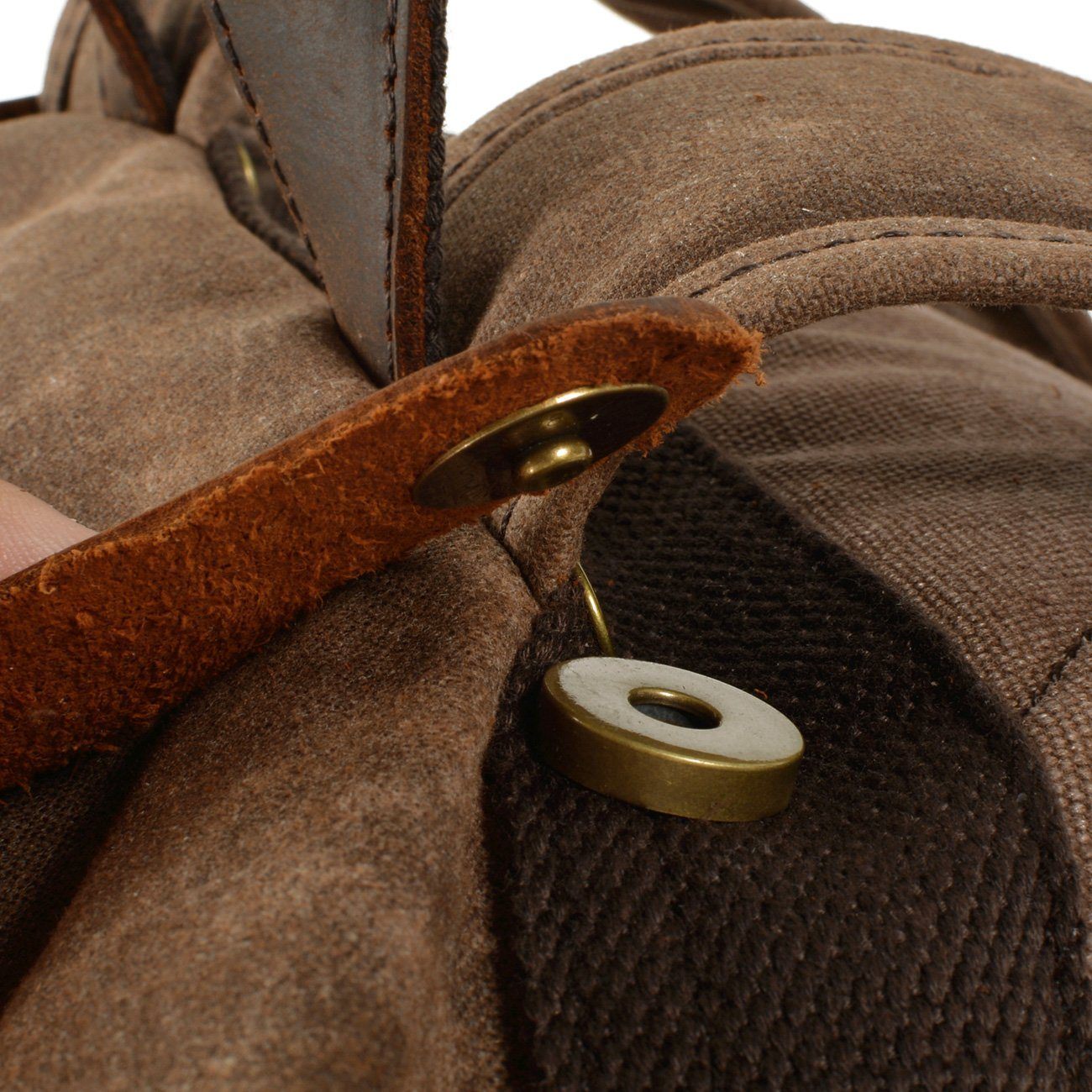 Vintage Rolltop Rucksack – Gewachstes Canvas & Lederdetails 20L