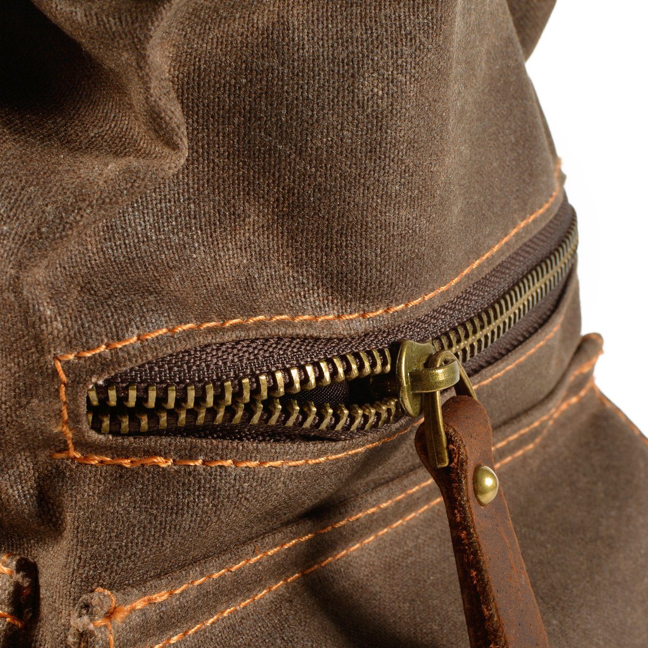 Canvas Tasche – Vintage Rucksack mit Laptopfach & Kordelzug