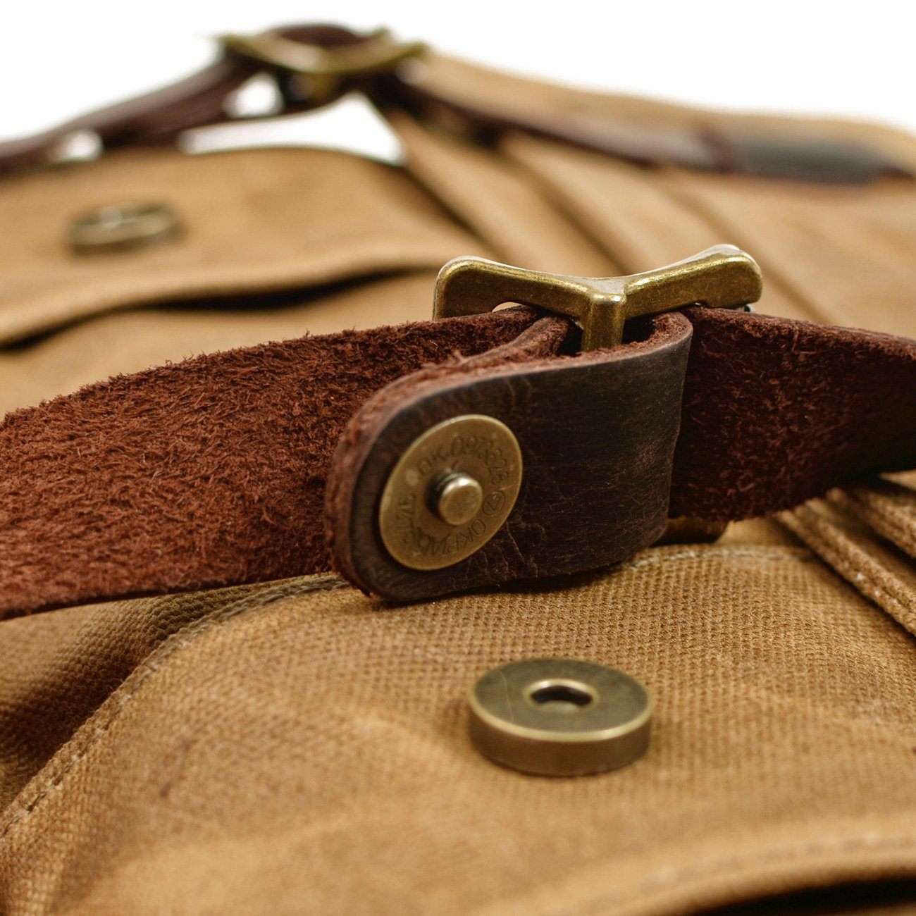 Umhängetasche Herren – Vintage Canvas Tasche mit Lederdetails