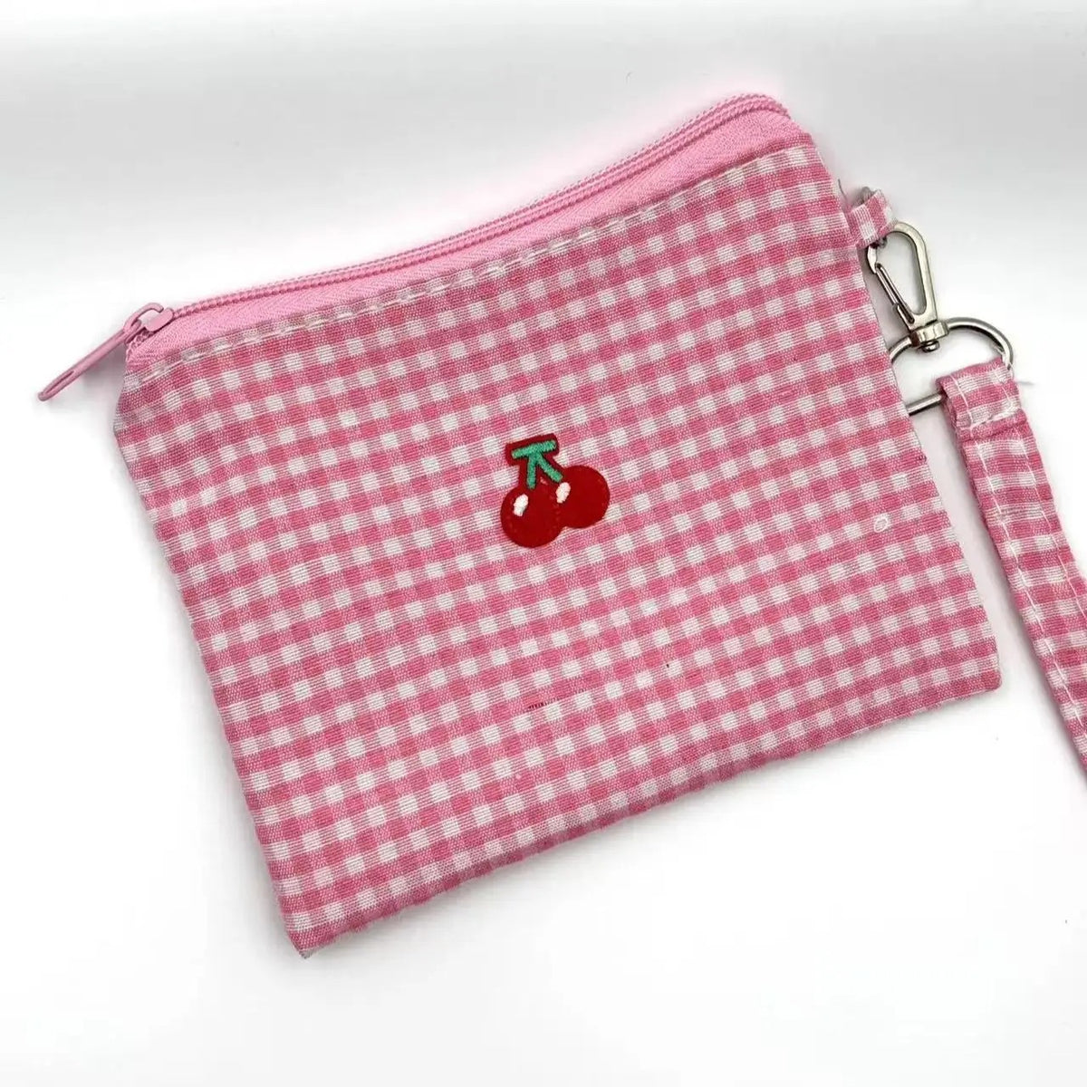 Schminktasche Kirsche Canvas – Kosmetikt – Rosa