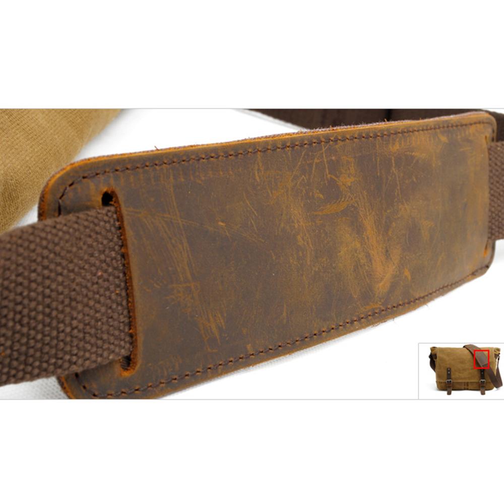 Vintage-Messenger aus gewachstem Canvas & Leder 12.5L, Magnetverschluss, gepolstertes Fach & smarte Fächer – leicht, robust, ideal für Alltag & Reisen.
