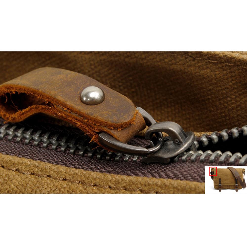 Vintage-Messenger aus gewachstem Canvas & Leder 12.5L, Magnetverschluss, gepolstertes Fach & smarte Fächer – leicht, robust, ideal für Alltag & Reisen.