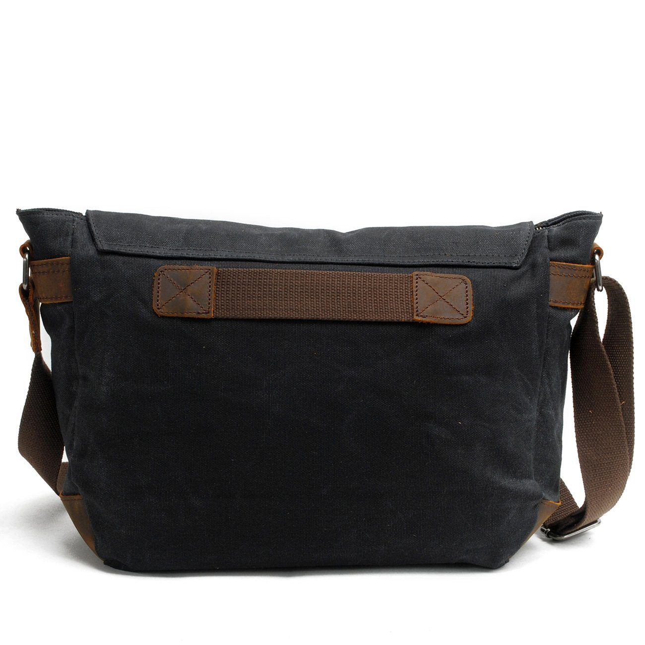 Vintage-Messenger aus gewachstem Canvas & Leder 12.5L, Magnetverschluss, gepolstertes Fach & smarte Fächer – leicht, robust, ideal für Alltag & Reisen.