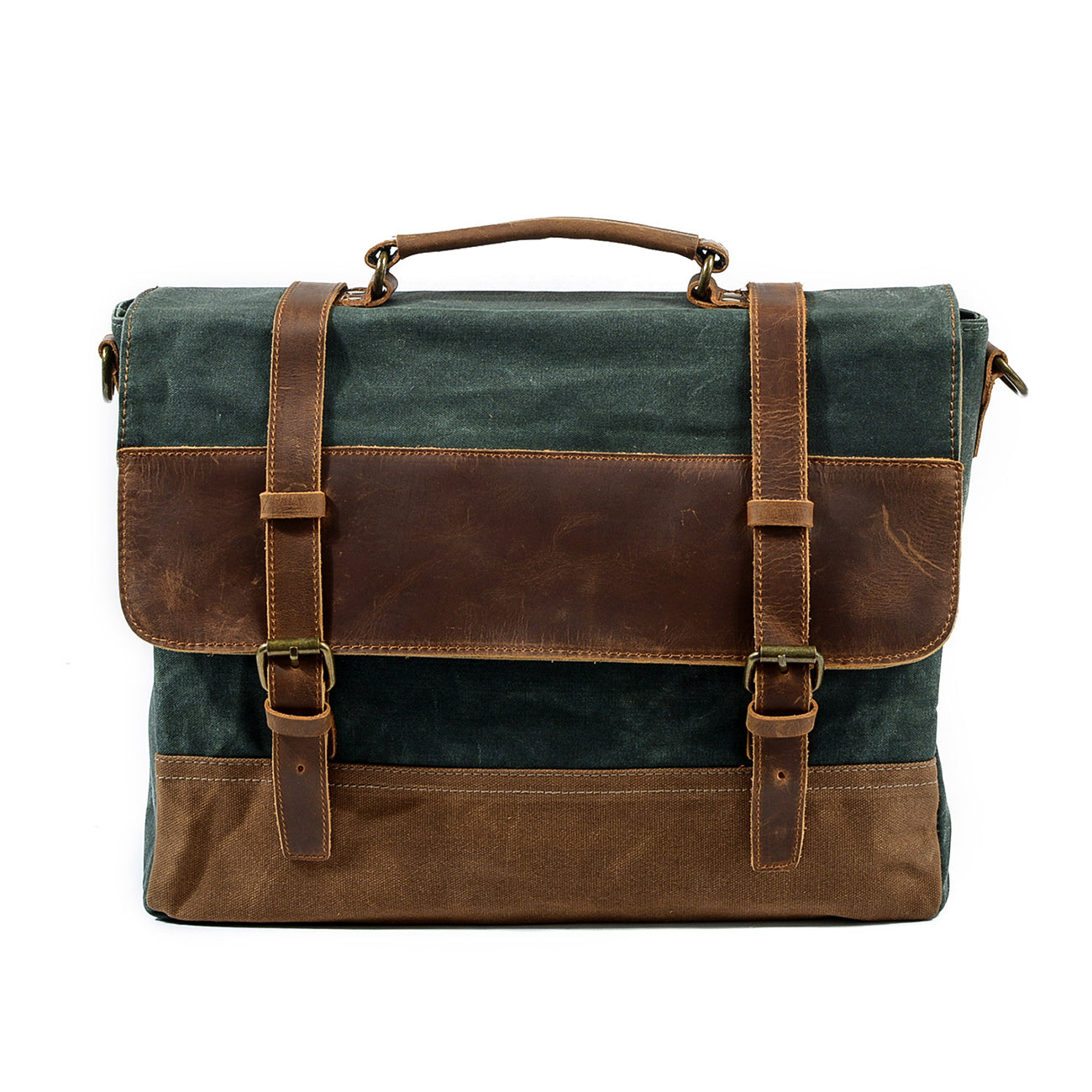 Canvas Tasche mit Lederriemen – Vintage Umhängetasche für Alltag & Reise