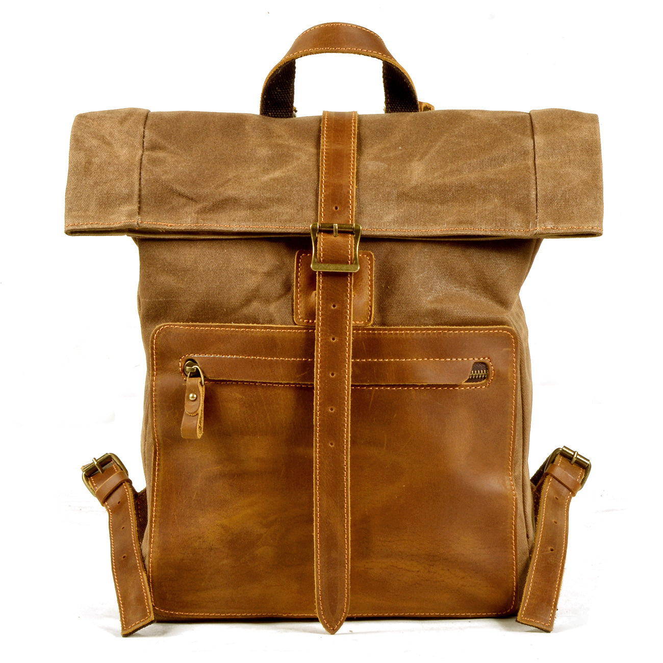 Waxed Canvas Rucksack 13L aus Canvas & Leder – Vintage Alltagsrucksack NORDMARK