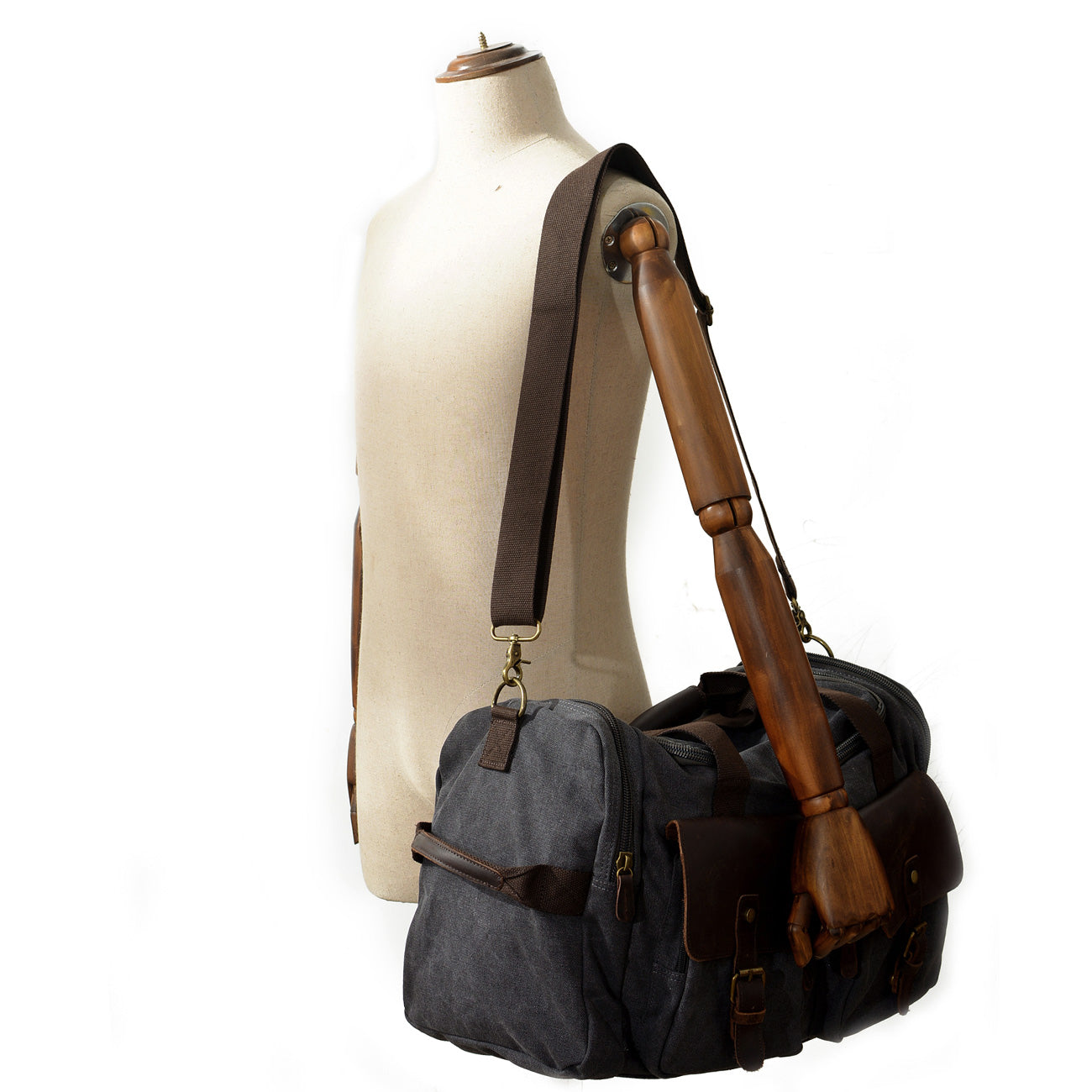 Wochenendtasche Herren – Vintage Reisetasche aus Canvas & Leder