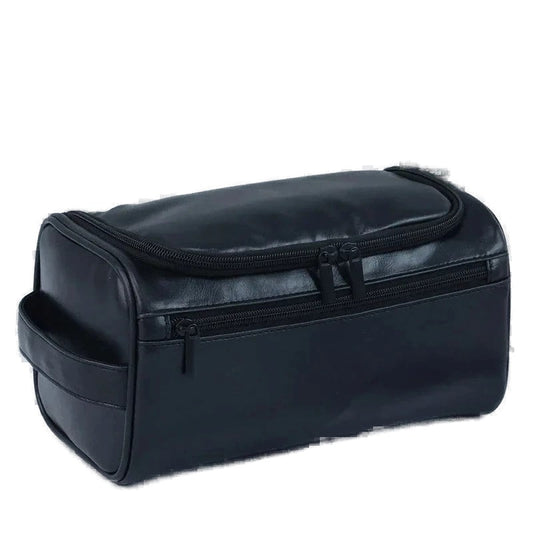 Kulturtasche Herren Leder-Optik zum Aufhängen – Vintage
