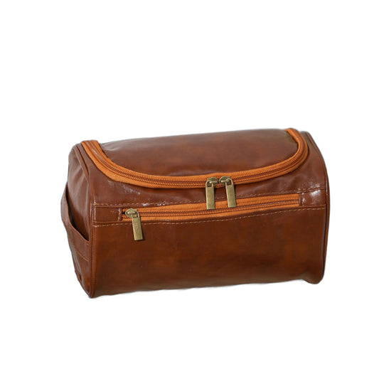 Kulturtasche Leder zum Aufhängen – groß & praktisch