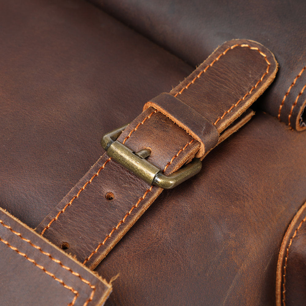 Echter Leder-Laptop-Rucksack – Vintage-Rucksack für Beruf und Reise