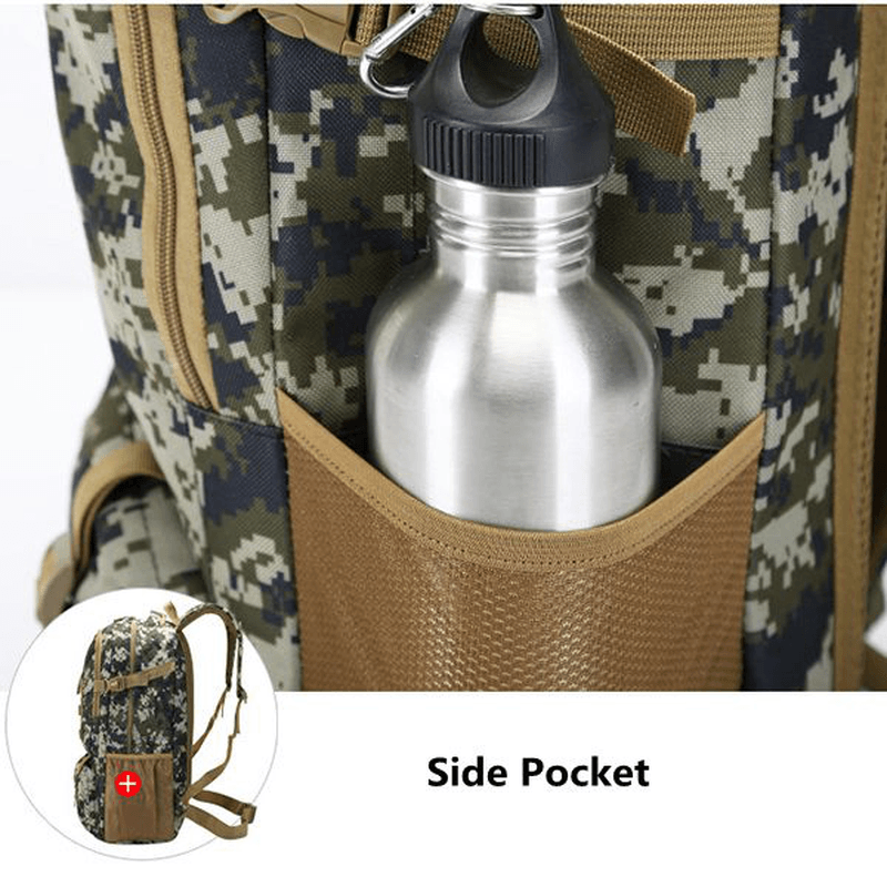 Wasserdichter Outdoor-Sportrucksack im Armeestil 50L – Nylon, 52×35×23