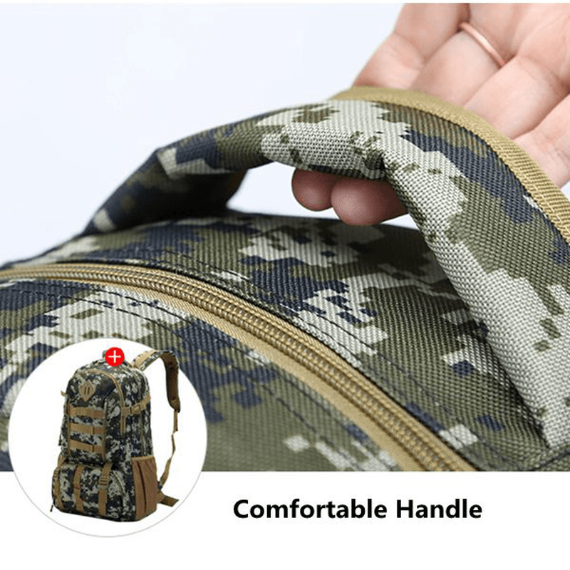 Wasserdichter Outdoor-Sportrucksack im Armeestil 50L – Nylon, 52×35×23