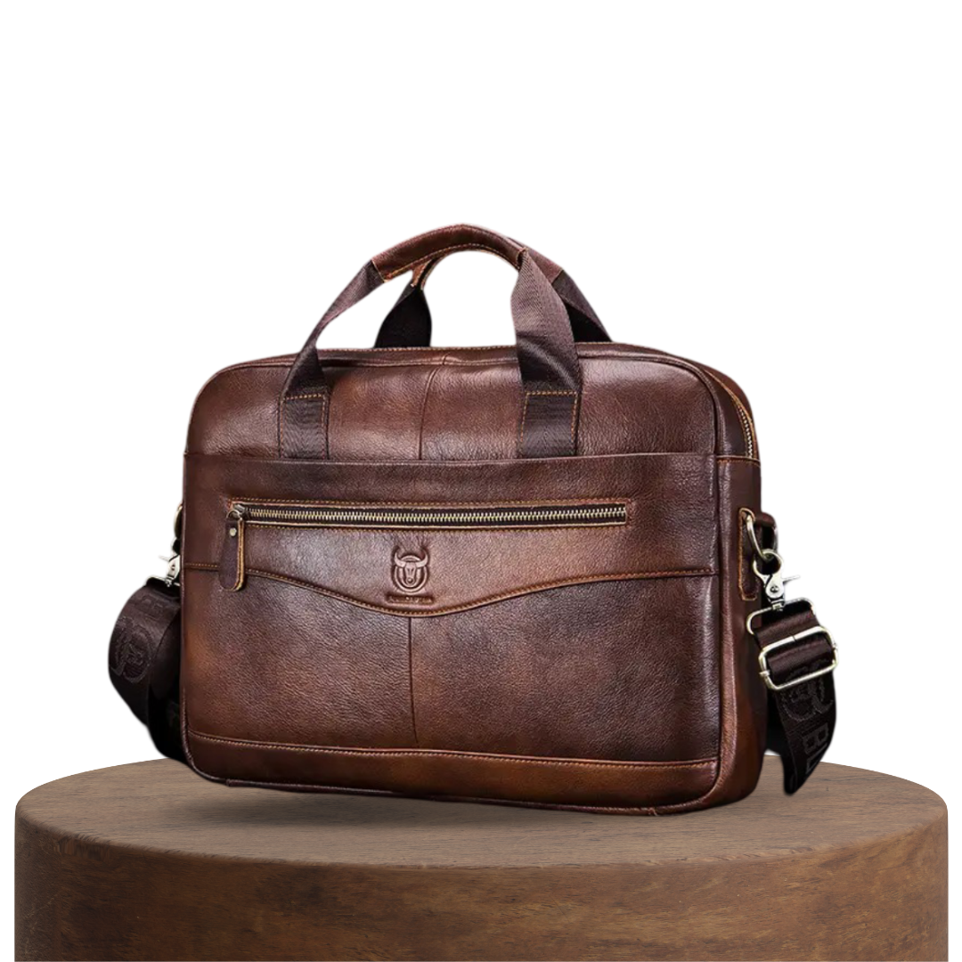 Clayton Leder Aktentasche – Klassische Businesstasche mit Laptopfach