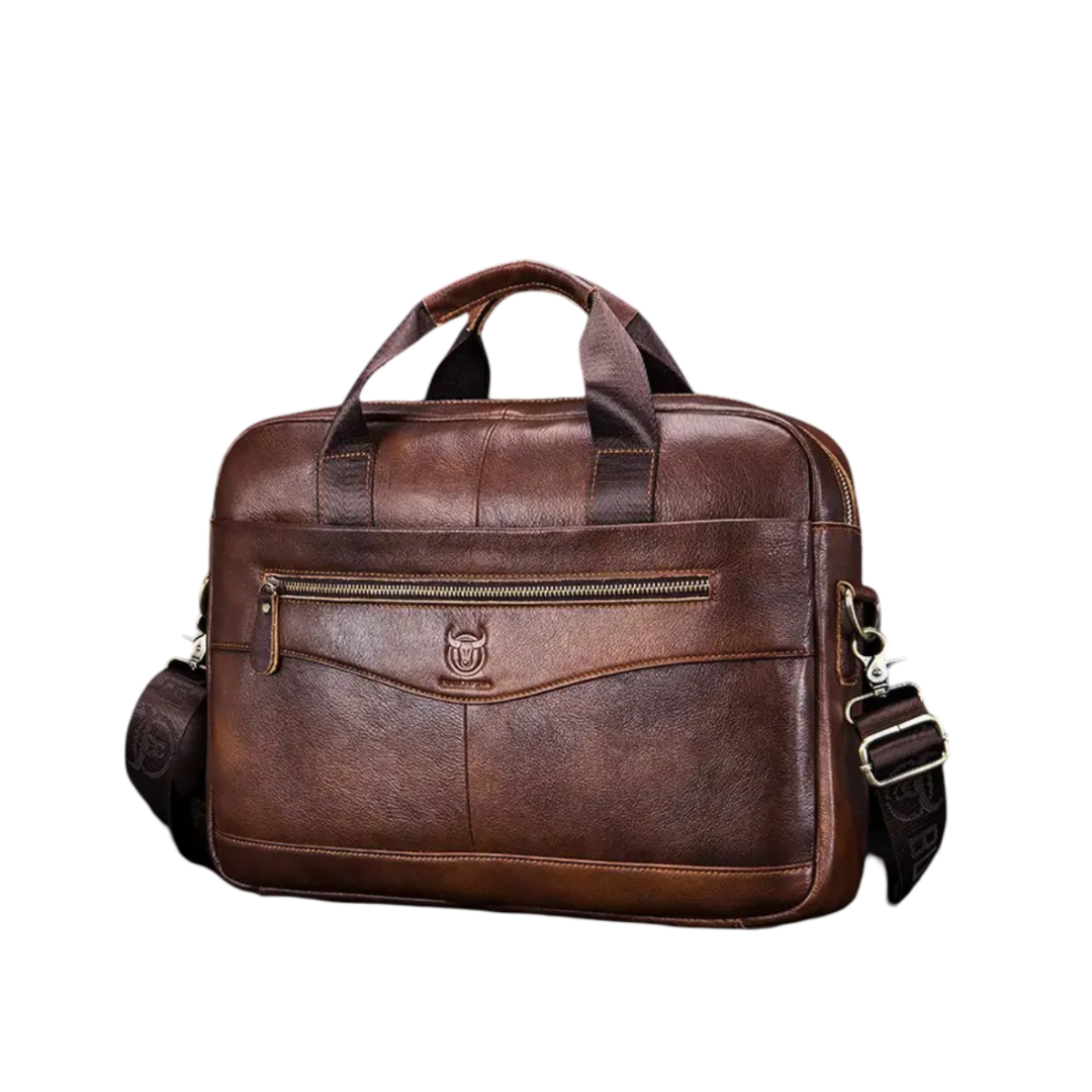 Clayton Leder Aktentasche – Klassische Businesstasche mit Laptopfach