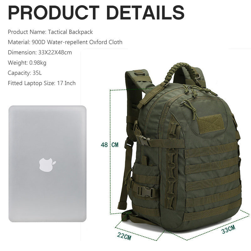 Taktischer Rucksack 35L – 900D Oxford MOLLE Outdoor Rucksack
