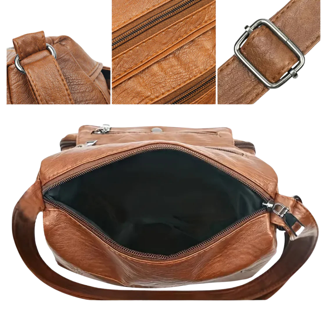 Vegane Leder-Umhängetasche Damen  5L – elegant, praktisch & leicht