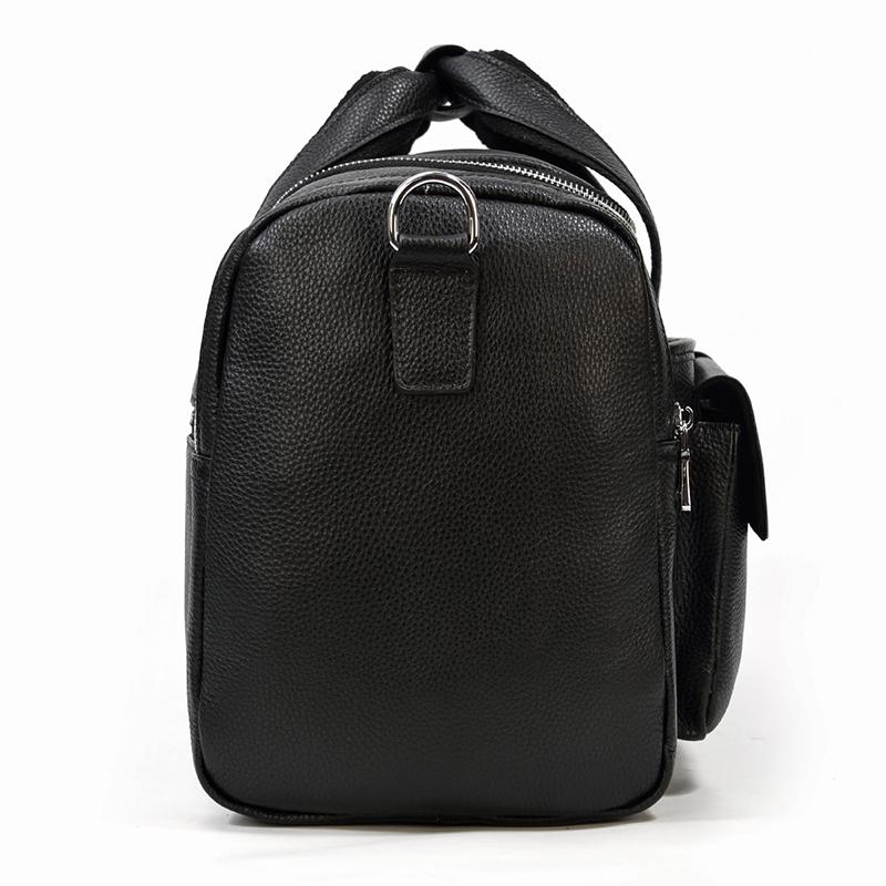 Schwarze Leder-Reisetasche 23L – Vintage